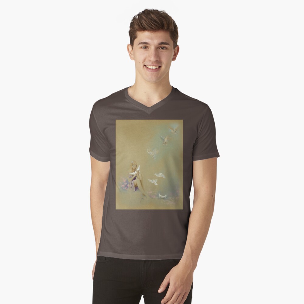 Item preview, V-Neck T-Shirt designed and sold by sara-moon.