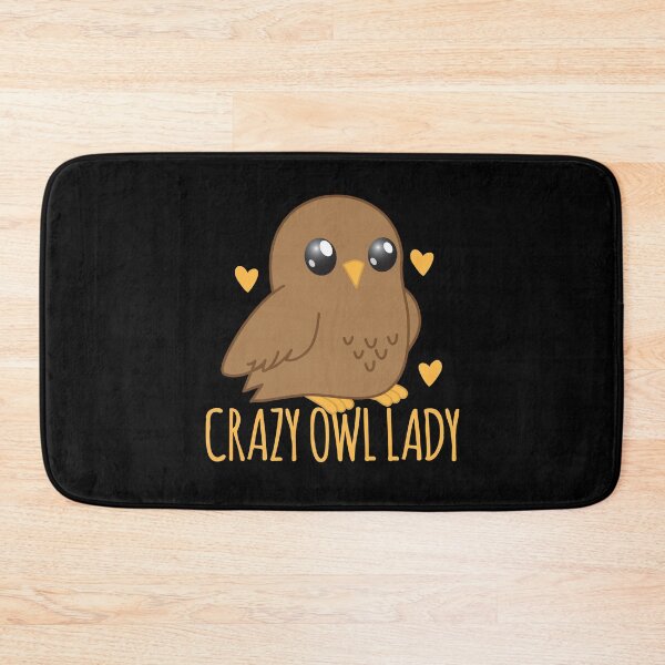 Item preview, Crazy owl lady super cute brown barn owl designed and sold by jazzydevil.