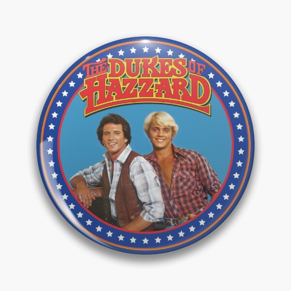 Item preview, Dukes of Hazzard cheesy retro promotional shot in circle border with stars designed and sold by Girty.