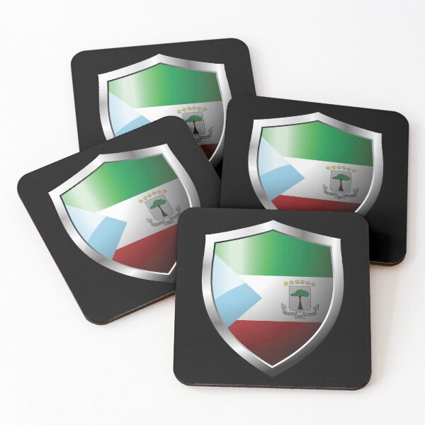 Item preview, Strong Equatorial Guinea Flag Shield Country designed and sold by HelloFromAja.