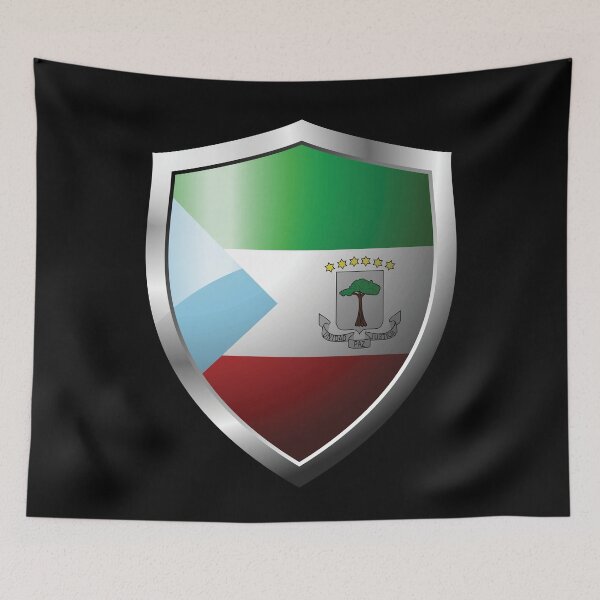 Item preview, Strong Equatorial Guinea Flag Shield Country designed and sold by HelloFromAja.