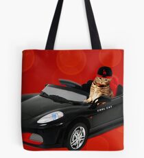 ☁ ☂ COOL CAT IN HIS COOL CAR ☁ ☂ Tote Bag