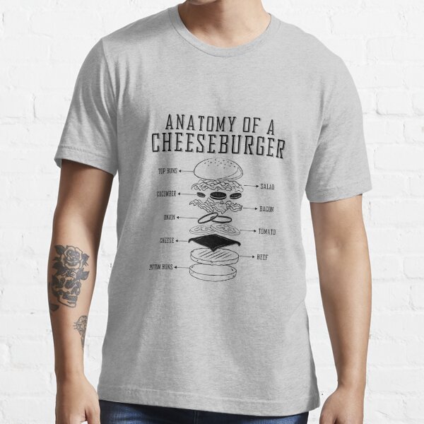 Anatomy Of Cheese Burger T Shirt For Sale By Adiruhendi Redbubble Anatomy Of Cheese 