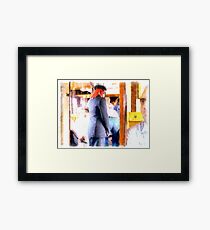 Controller in the railway wagon Framed Print