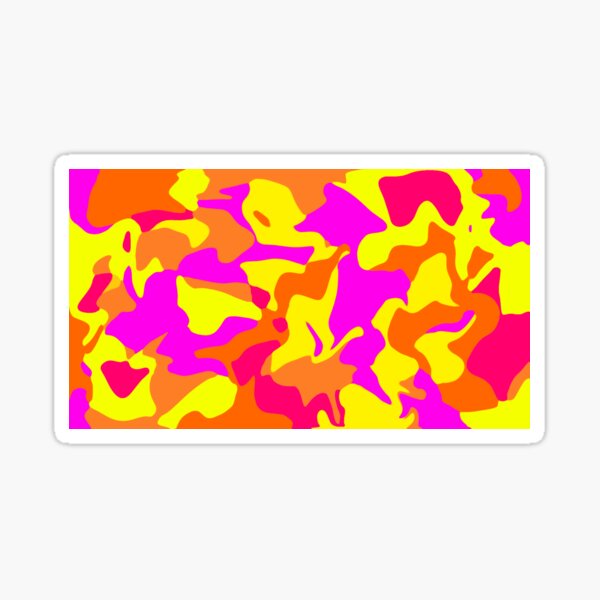 Florida Camo with bright colors by Blackburn Ink Sticker