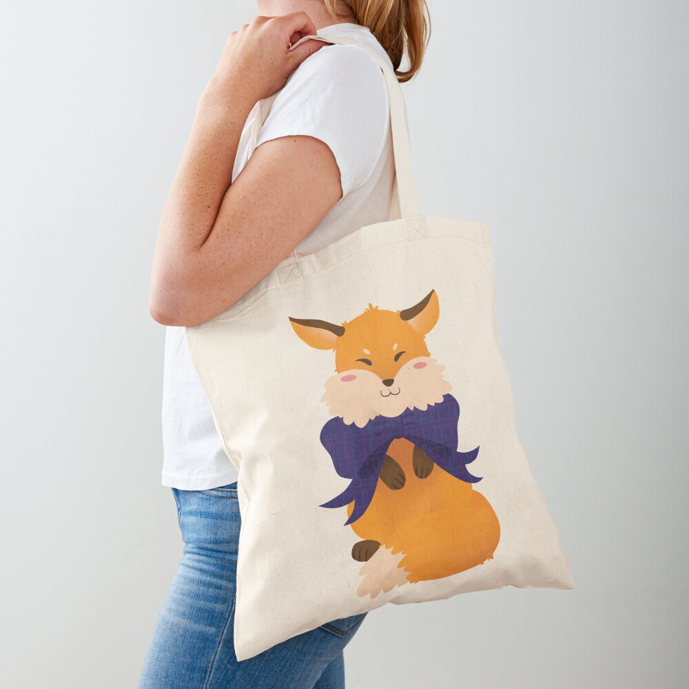 fluffy animal print tote bag