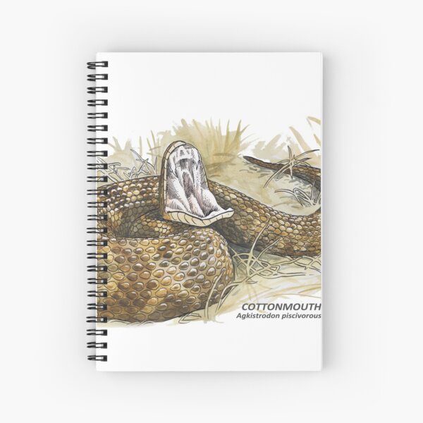 Cottonmouth (Agkistrodon piscivorous) Spiral Notebook