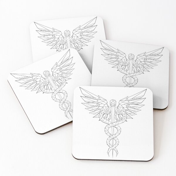 Item preview, Polygonal Caduceus Symbols designed and sold by Blackmoon9.