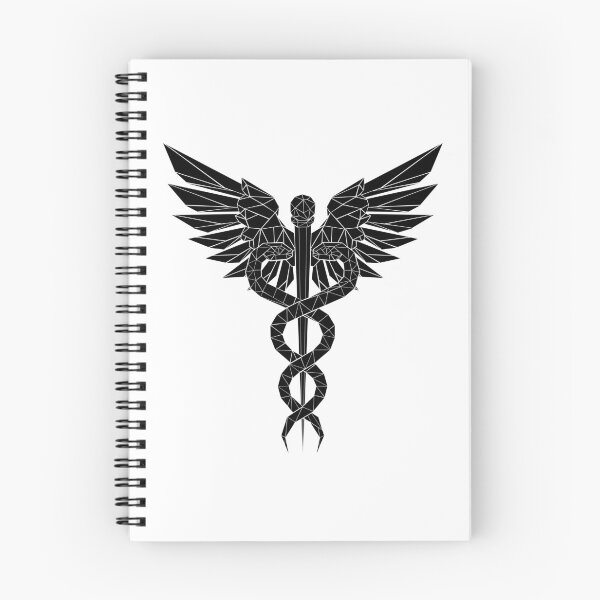 Item preview, Black Polygonal Caduceus Symbols designed and sold by Blackmoon9.