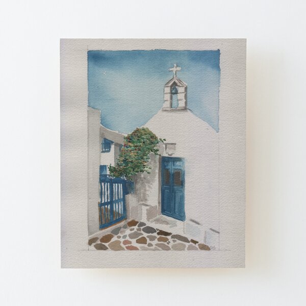 Blue Door Wood Mounted Print