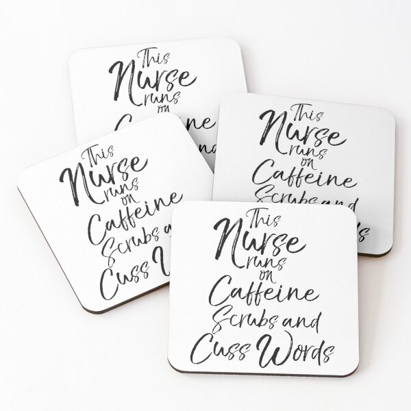 Artikelvorschau, This Nurse Runs on Caffeine Scrubs and Cuss Words entworfen und verkauft von TNDesignStudio.