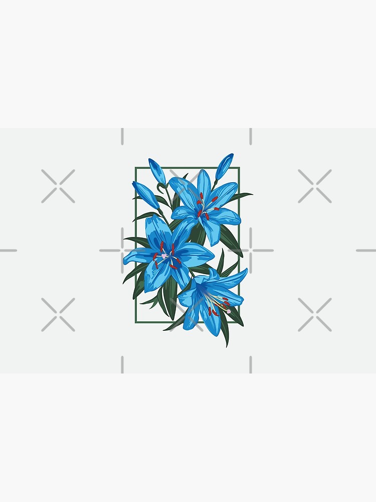 Funda para portátil «Azucenas Azules. Ilustración de la flor» de lents |  Redbubble