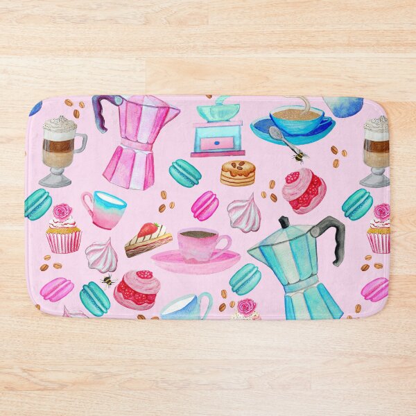 Item preview, Espresso Coffee lovers Retro, Macaron, Meringue, cupcakes and  freshly ground coffee beans!  designed and sold by MagentaRose.