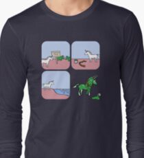 Unicorn and Narwhals as Triceratops - story Long Sleeve T-Shirt