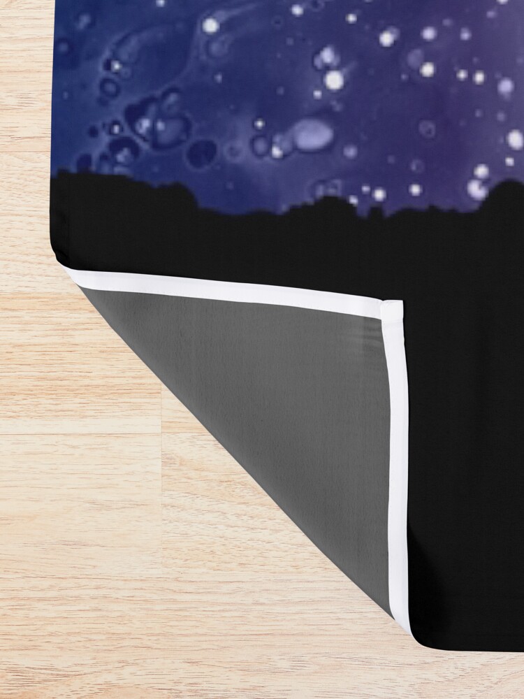 Alternate view of Nightfall: Twilight scenery, trees, sky, stars Shower Curtain