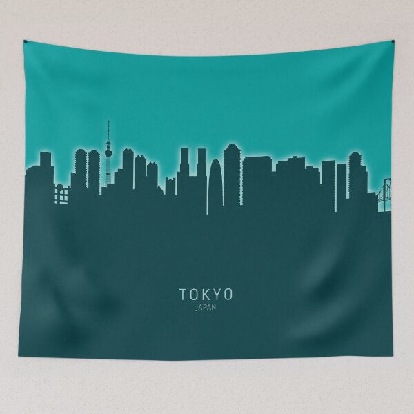 Artikelvorschau, Tokyo Japan Skyline entworfen und verkauft von ArtPrints.