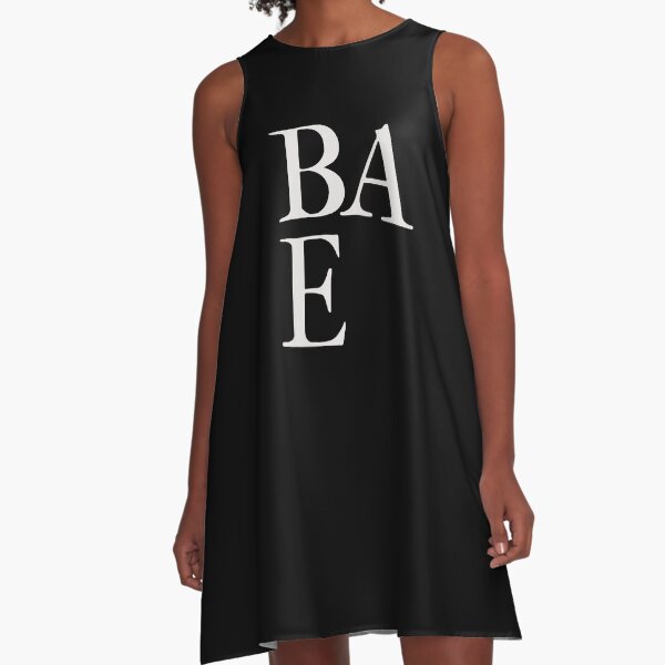 BAE BABE LOVERS BLACK AND WHITE A-Line Dress
