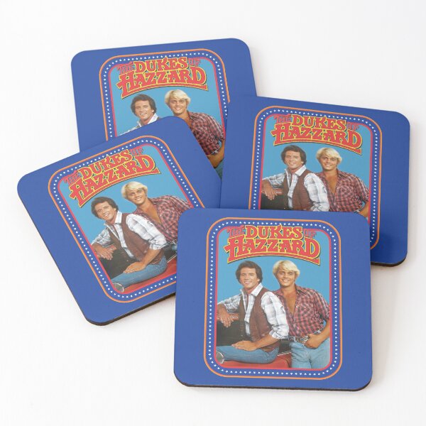 Item preview, Dukes of Hazzard cheesy retro promotional shot in rectangular border with stars designed and sold by Girty.