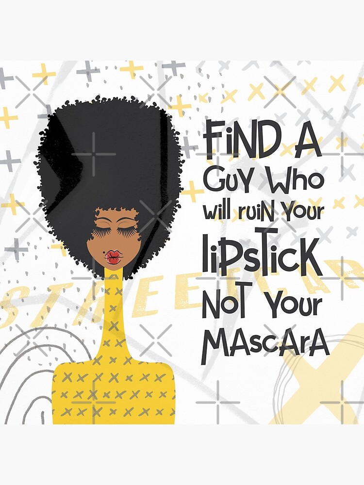 Thumbnail 4 of 4, Pillow, Find A Guy Who Will Ruin Your Lipstick Not Your Mascara designed and sold by 6256design.