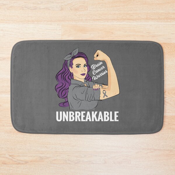 Item preview, Brain Cancer Warrior Unbreakable Awareness Survivor designed and sold by ZNOVANNA.