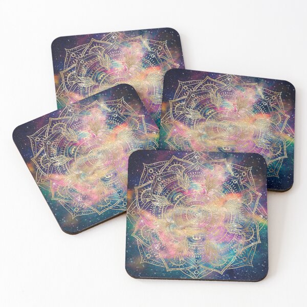 Item preview, Stylish Gold mandala watercolor & Nebula Colorful Design designed and sold by NdesignTrend.