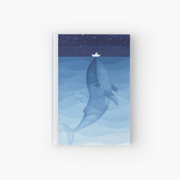 Blue whale, sea animal Hardcover Journal