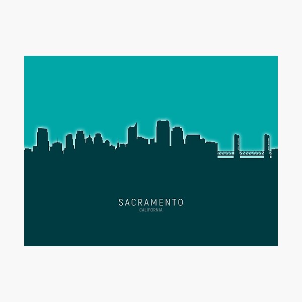 Item preview, Sacramento California Skyline designed and sold by ArtPrints.