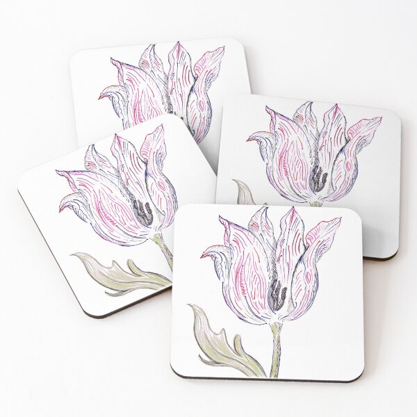 Item preview, Botanical Tulip - ink and pencil drawing designed and sold by ncxadair.