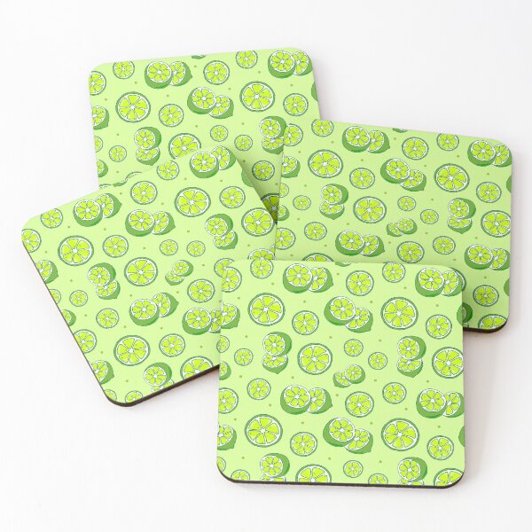 Item preview, Summer Limes and Lime Slices Pattern designed and sold by HotHibiscus.