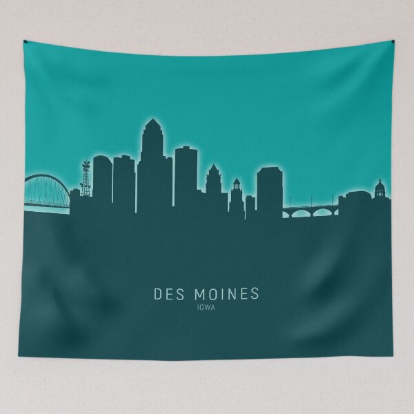Item preview, Des Moines Iowa Skyline designed and sold by ArtPrints.