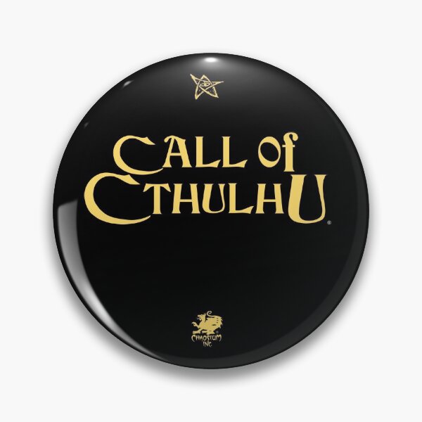 Call of Cthulhu - Logo (gold with Elder Sign & Chaosium Inc. Logo) Pin