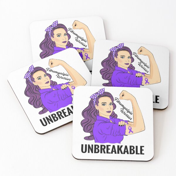 Item preview, Fibromyalgia Awareness Fibro Warrior Unbreakable designed and sold by ZNOVANNA.