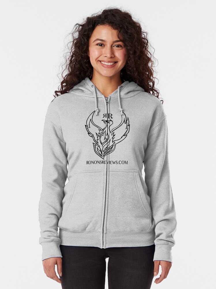 Alternate view of Ronon's Reviews Official Merch Zipped Hoodie