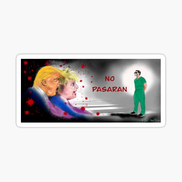 "No Pasaran" Sticker by Blacklinesw9 | Redbubble
