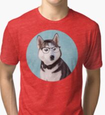 Mr Siberian Husky Tri-blend T-Shirt