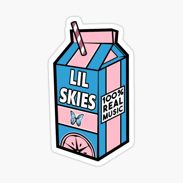 lil skies butterfly logo Sticker