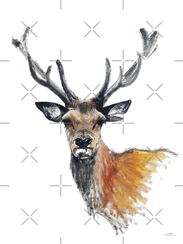 Thumbnail 3 of 3, Sticker, Stag designed and sold by RJArts.