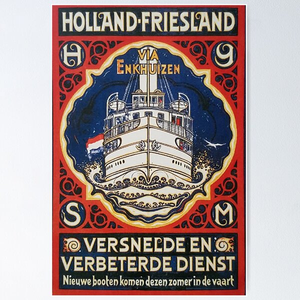 Aperçu de l'œuvre Holland Friesland affiche vintage créée et vendue par stickart-marek.