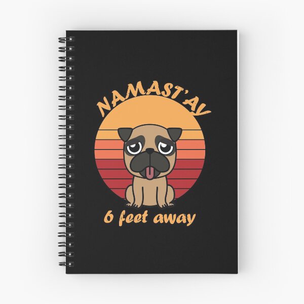 Item preview, namastay pug 6 feet away yoga vintage designed and sold by thehafdesigner.