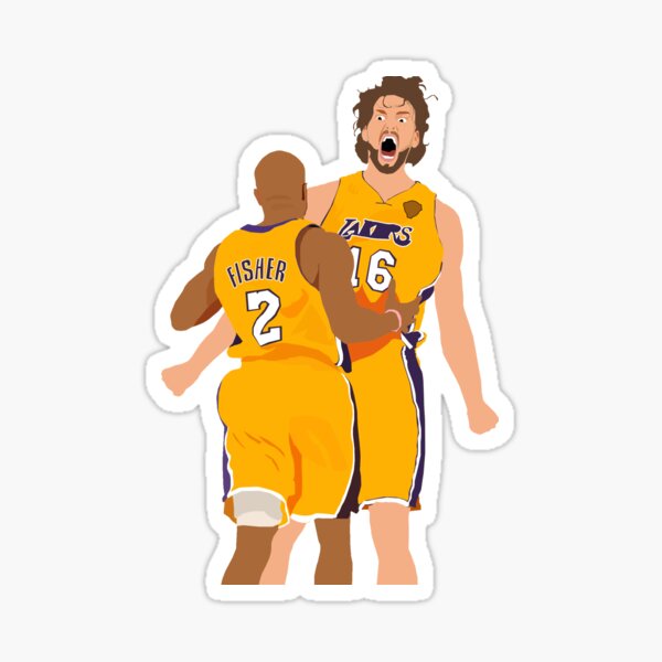 Pau Gasol - Los Angeles Laker Away Purple Sticker Sticker for Sale by On  Target Sports