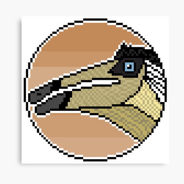 Pixel Deinocheirus mirificus Canvas Print