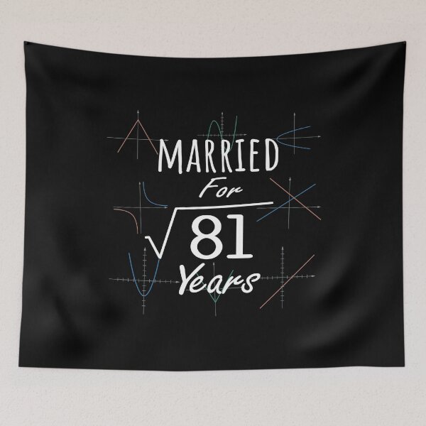 Item preview, Math 9th Anniversary Gift Married Square Root Of 81 Years design designed and sold by Grabitees.