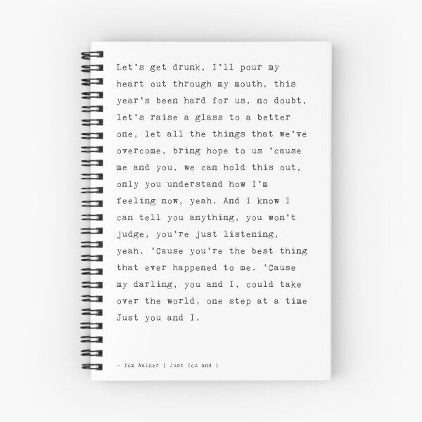 Item preview, Tom Walker - Just You And I Lyrics designed and sold by Naomillustrates.