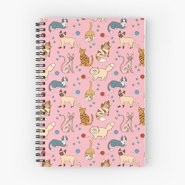 Aperçu de l'œuvre Cat Breeds Whimsical Funny Pattern créée et vendue par Jen-Yellow.