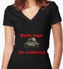 Boris Women's Fitted V-Neck T-Shirt