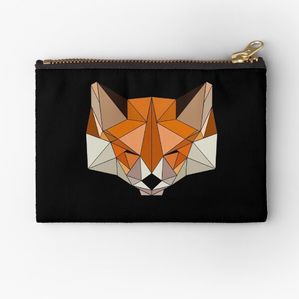 Simple Sleeping Foxie in Black Zipper Pouch