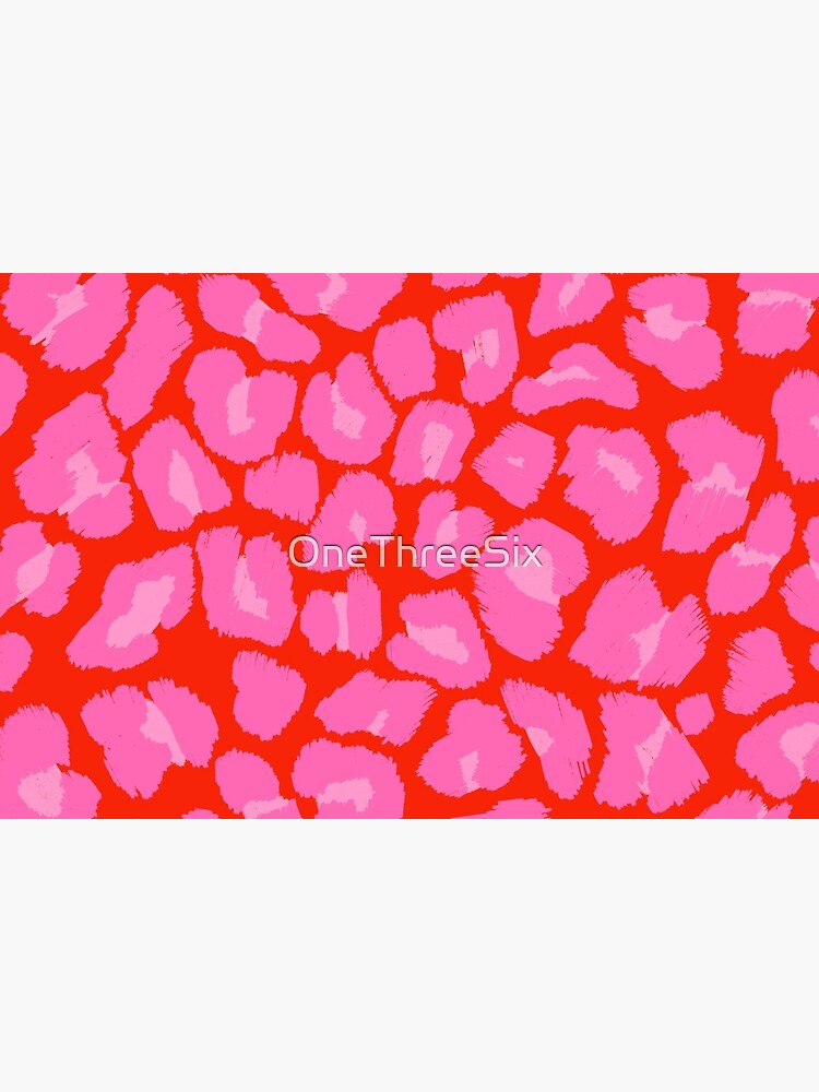 Textured Red and Pink Leopard Print  by OneThreeSix