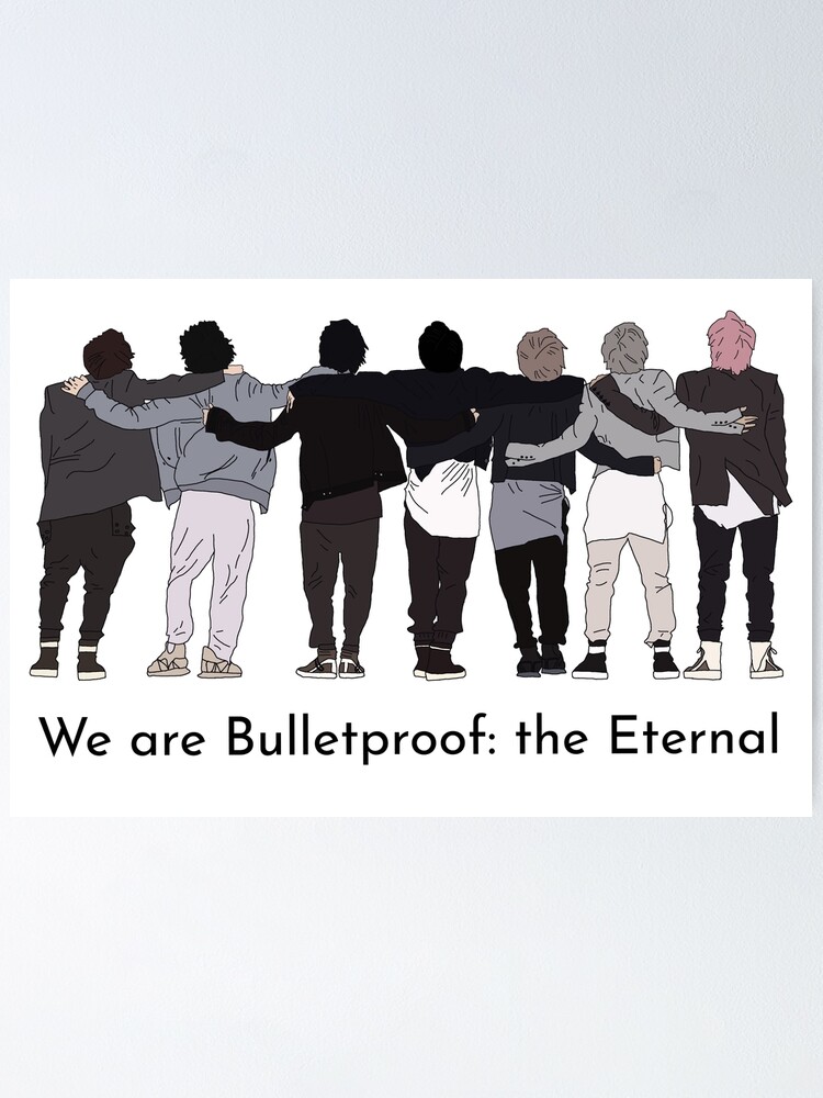 Bts On We Are Bulletproof The Eternal Design Poster By Noonastudio Redbubble