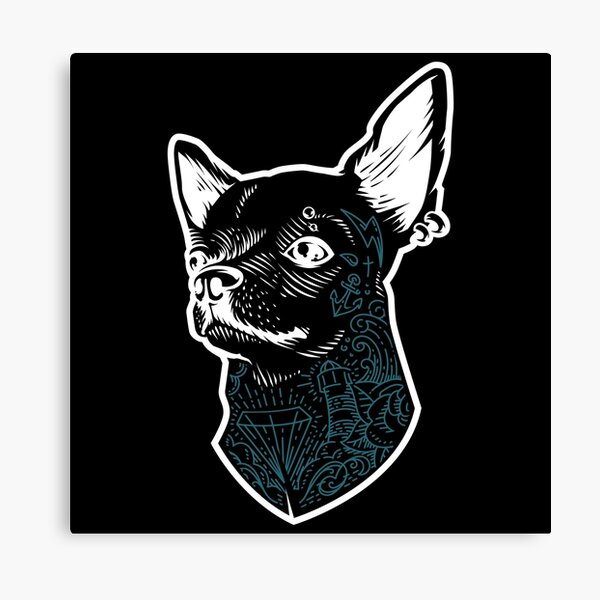 Impressions sur toile sur le th me Tatouage Chihuahua Redbubble