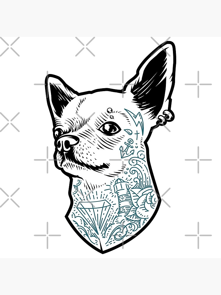 Conception de petit chien chihuahua tatou dr le pour les amoureux des chiens Carte de v ux